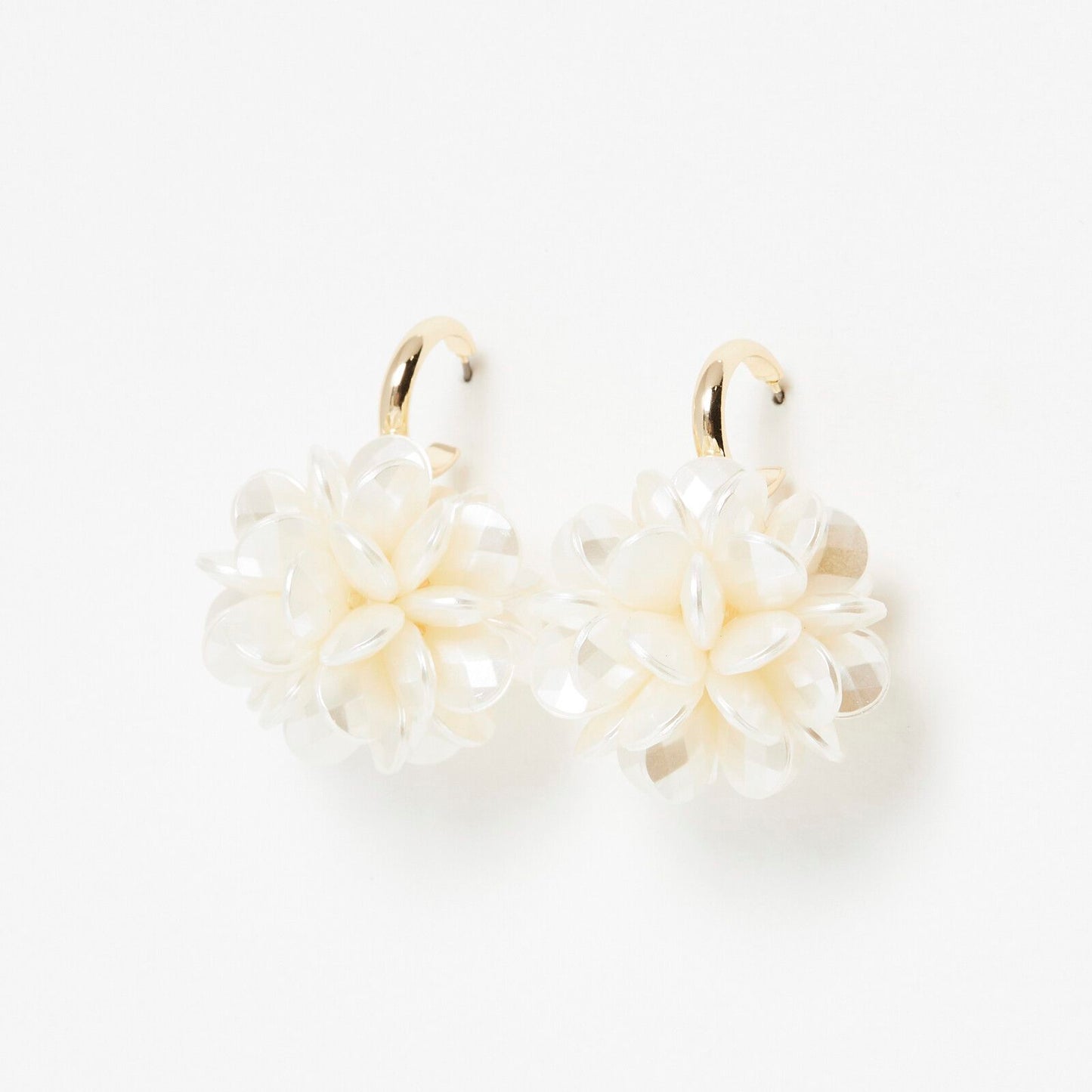 18K Gold Plated Acrylic Petal Inlay Earrings