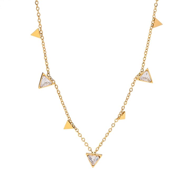 18K Gold Plated Triangle Necklace