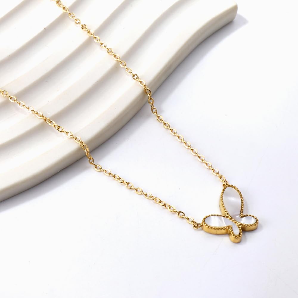 18K Gold Plated Butterfly Necklace