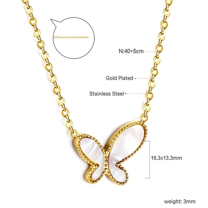 18K Gold Plated Butterfly Necklace