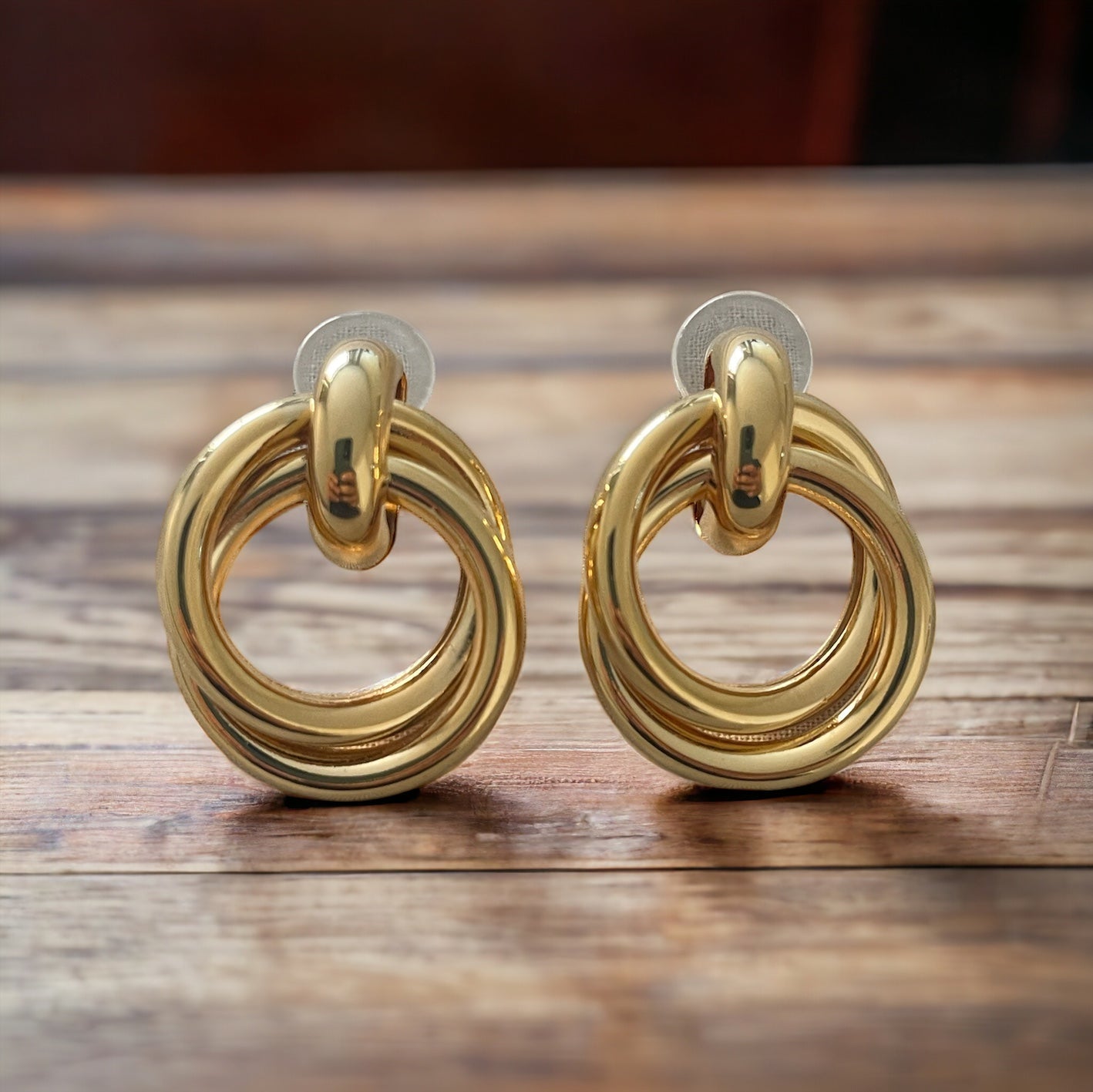 18K Gold Plated Knot Earrings