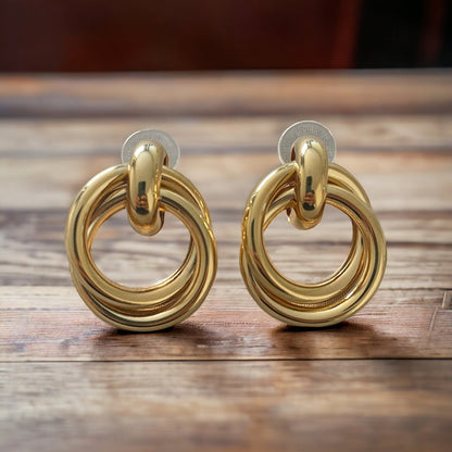 18K Gold Plated Knot Earrings