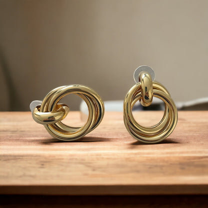 18K Gold Plated Knot Earrings