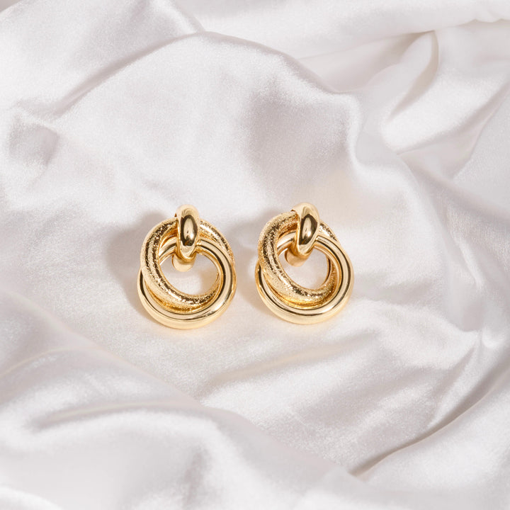 18K Gold Plated Knot Earrings