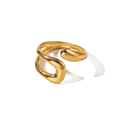 18K Gold Plated Stylish Open Ring