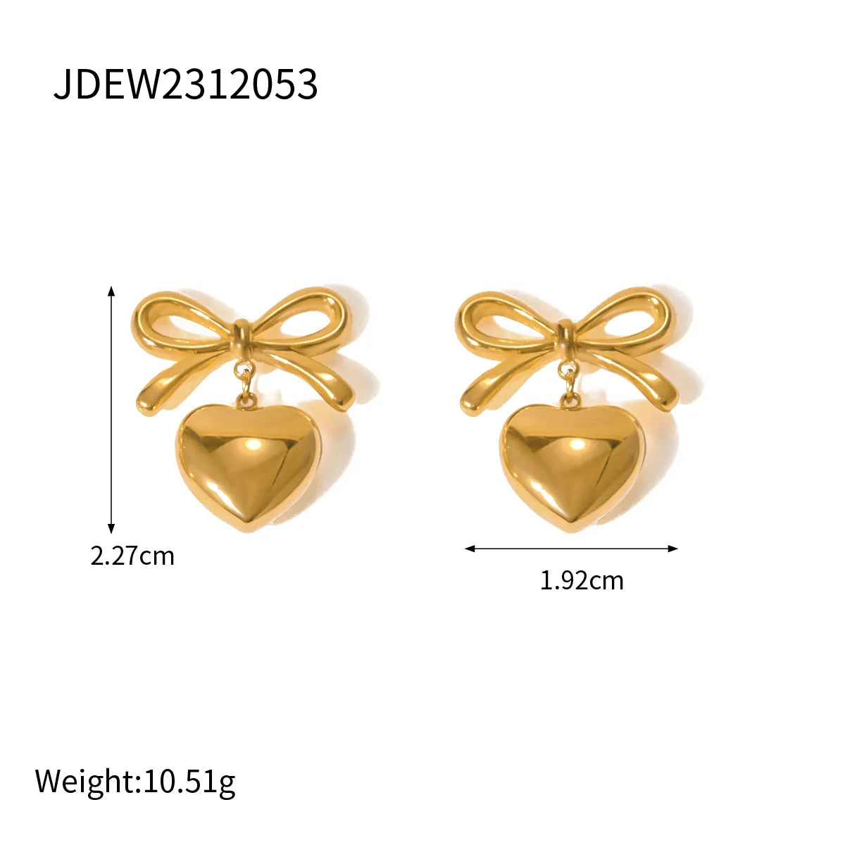 18K Gold Plated Bow Knot Earrings