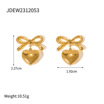 18K Gold Plated Bow Knot Earrings