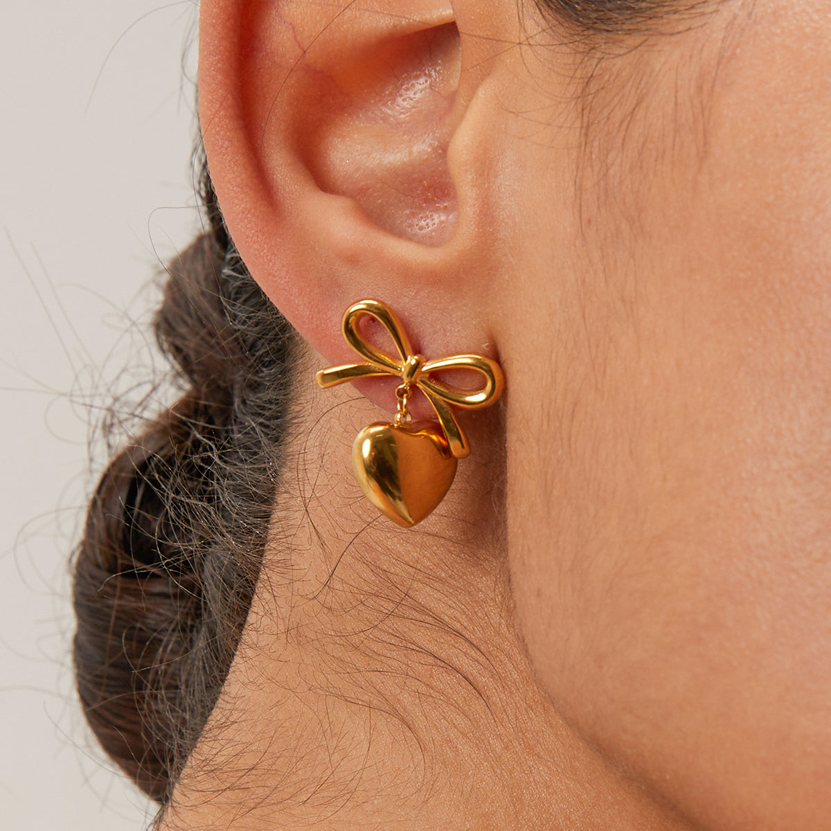 18K Gold Plated Bow Knot Earrings