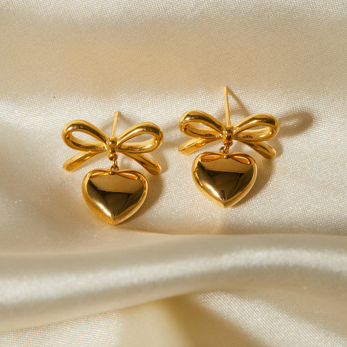 18K Gold Plated Bow Knot Earrings