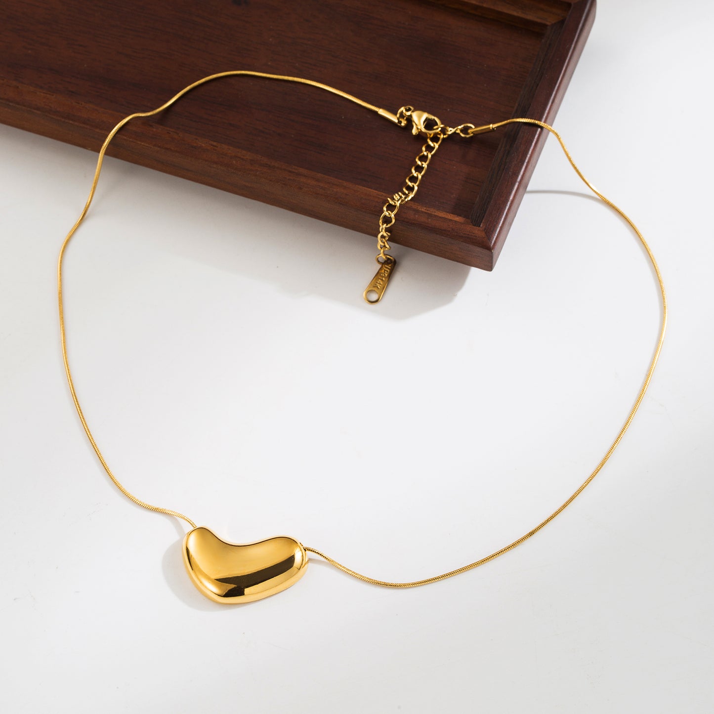 18K Gold Plated Shapeless Heart Necklace