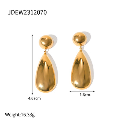 18K Gold Plated Water Droplets Earrings