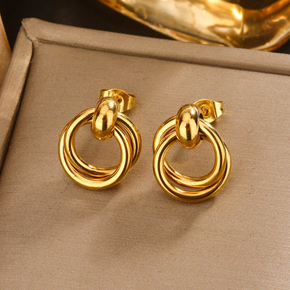 18K Gold Plated Knot Earrings