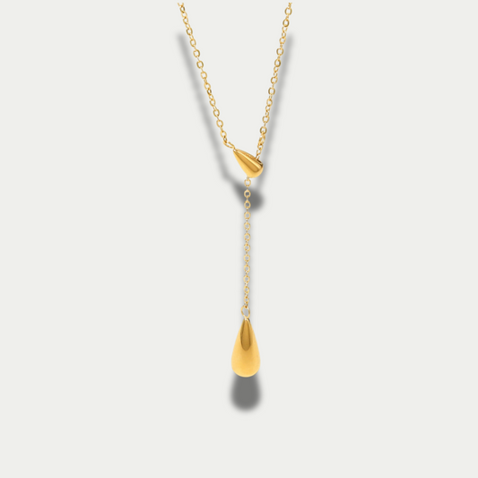 18K Gold Plated Water Droplets Necklace