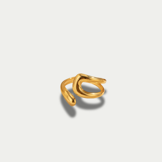 18K Gold Plated Stylish Open Ring