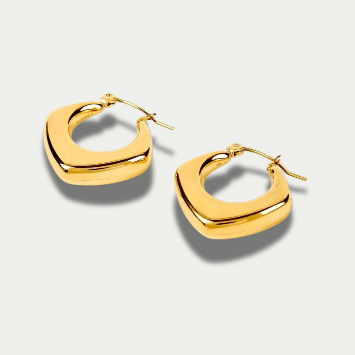 18K Gold Plated Shapeless V Earrings