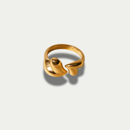 18K Gold Plated Retro Heart Shape Ring