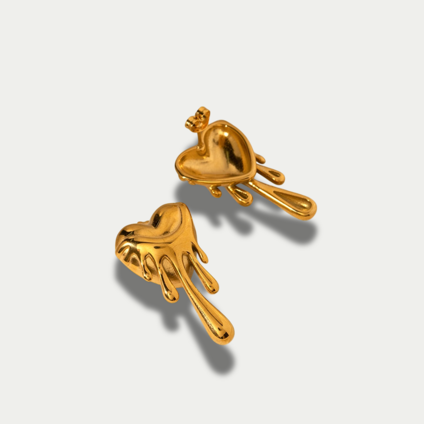 18K Gold Plated Melting Heart Earrings