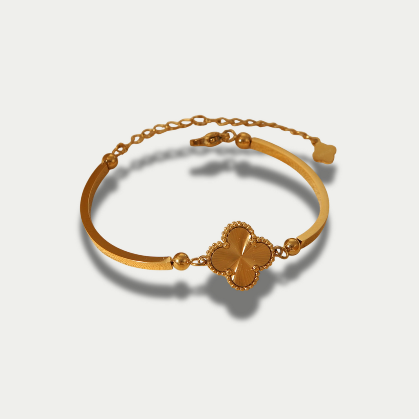 18K Gold Plated Four Leaf Clover Bracelet