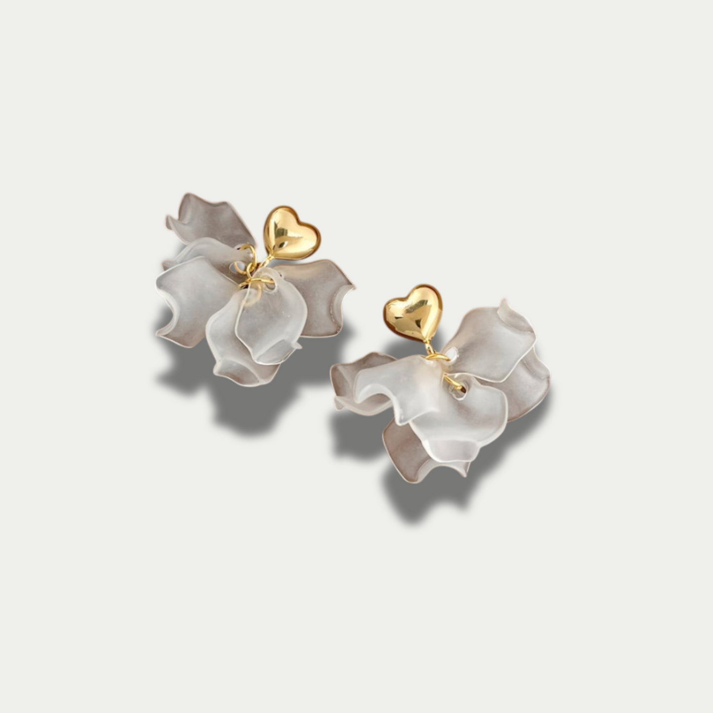 18K Gold Plated Floral Petal Earrings