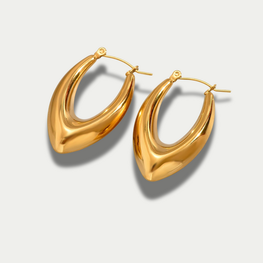 18K Gold Plated Arrow Hoop Earrings