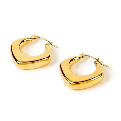 18K Gold Plated Shapeless V Earrings