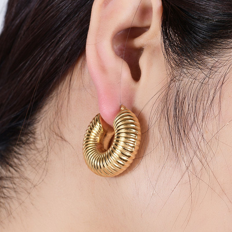 18K Gold Plated Retro Earrings