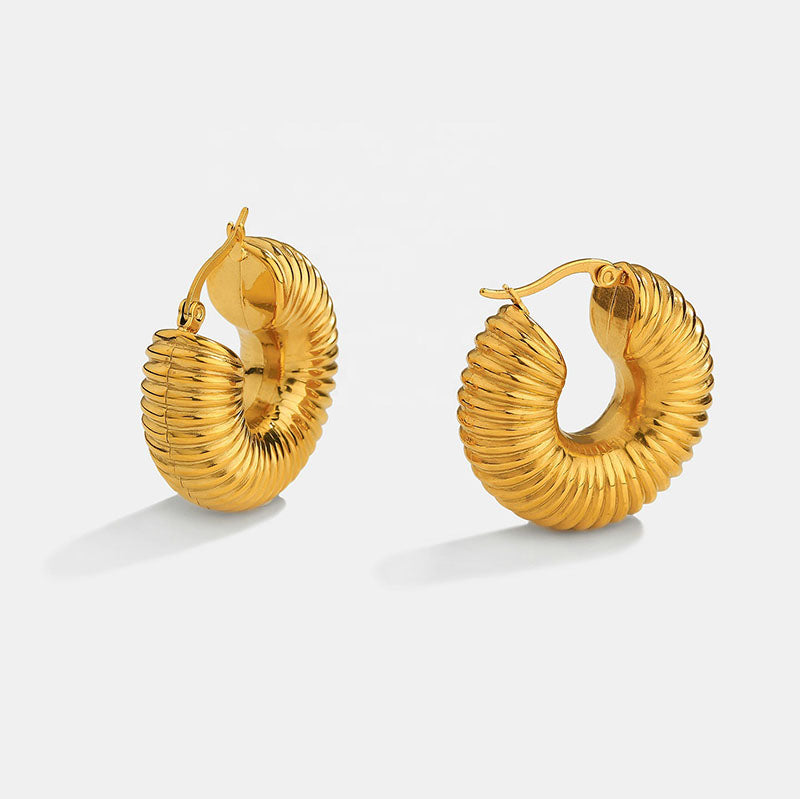 18K Gold Plated Retro Earrings