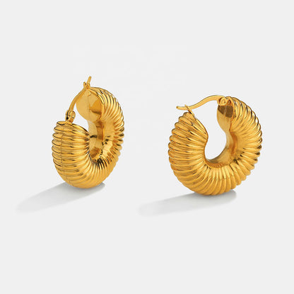 18K Gold Plated Retro Earrings